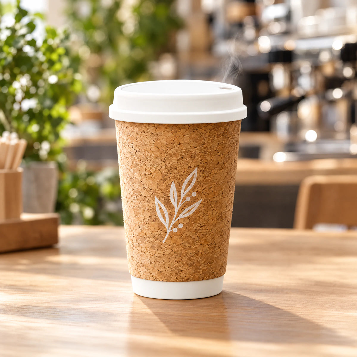 Custom Cork Coffee Cups with Logo