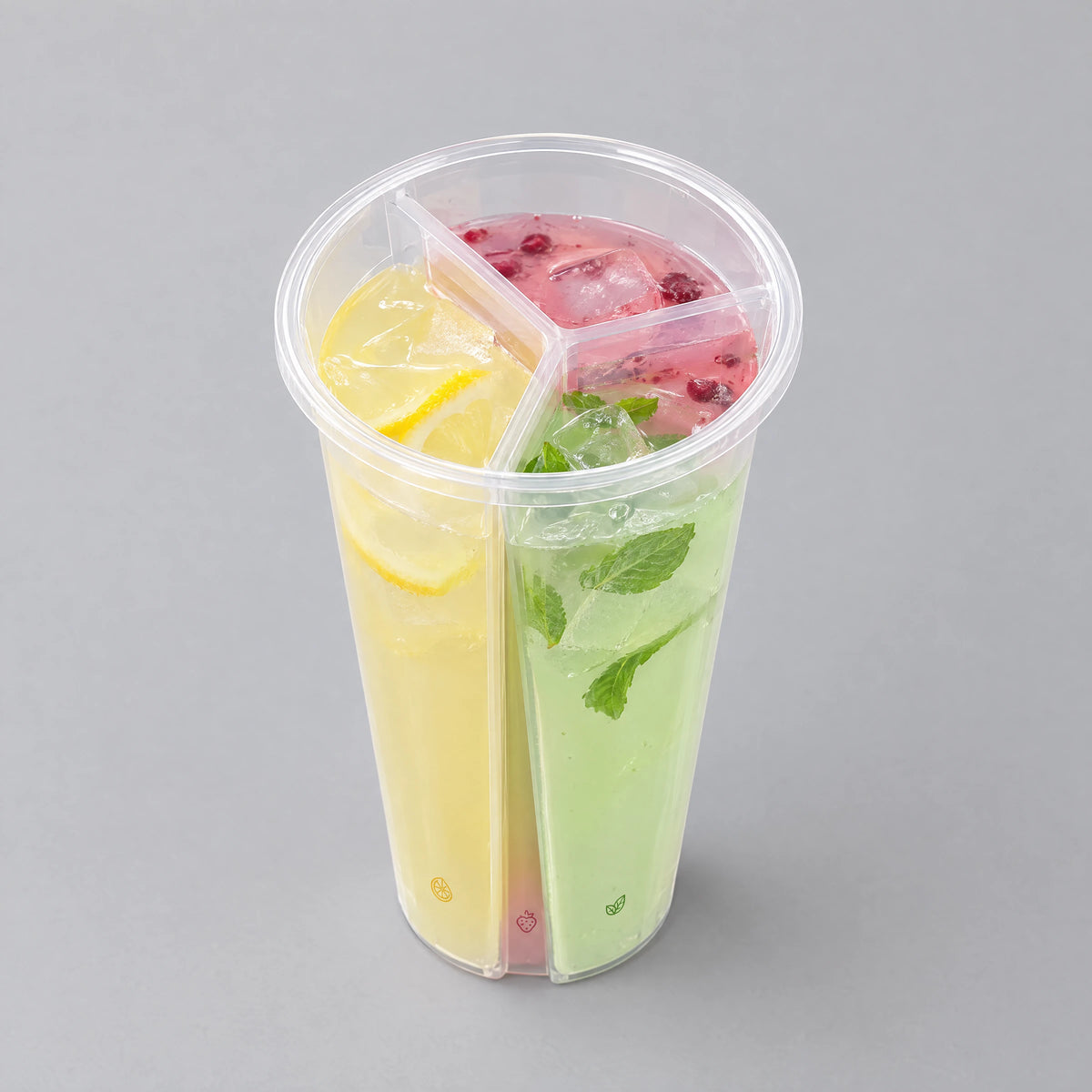 Custom Reusable Dual and Triple Compartment PP Cups