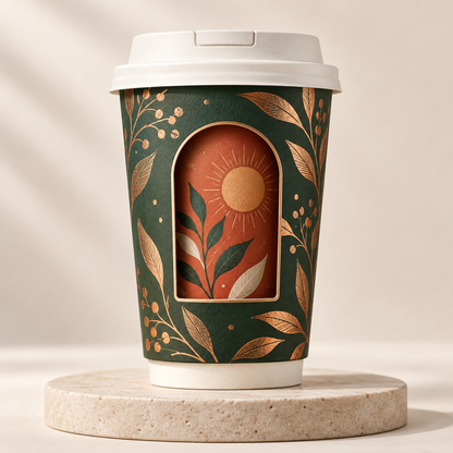 Custom Hollow Rotating Paper Cups