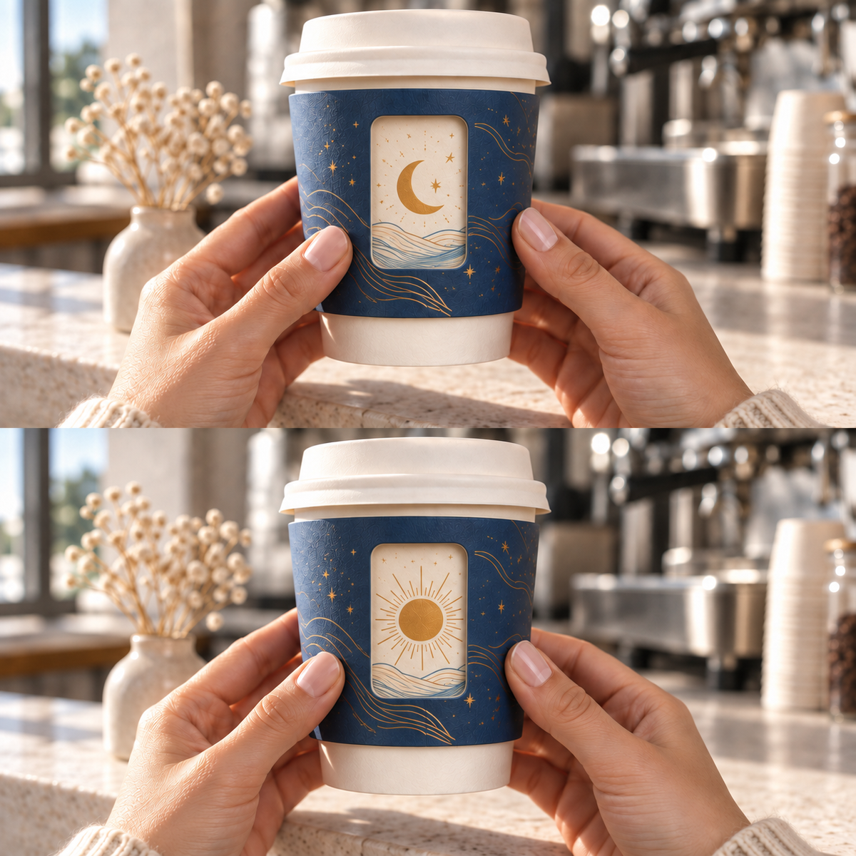 Custom Hollow Rotating Paper Cups