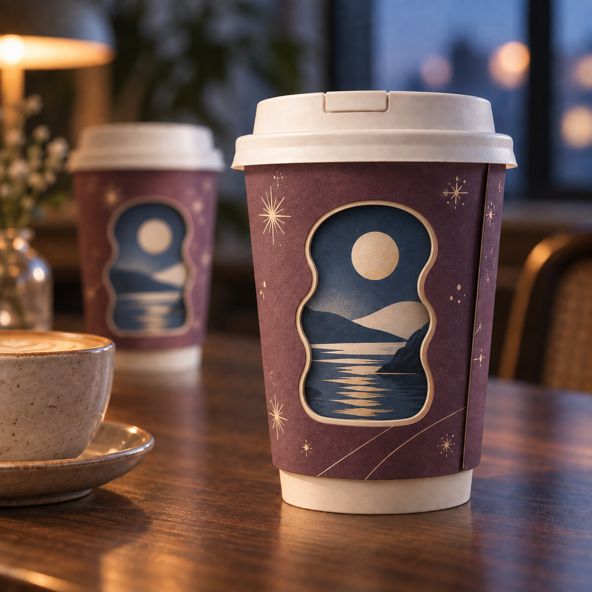 Custom Hollow Rotating Paper Cups