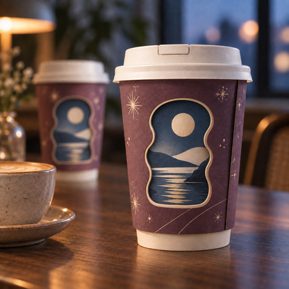 Custom Hollow Rotating Paper Cups