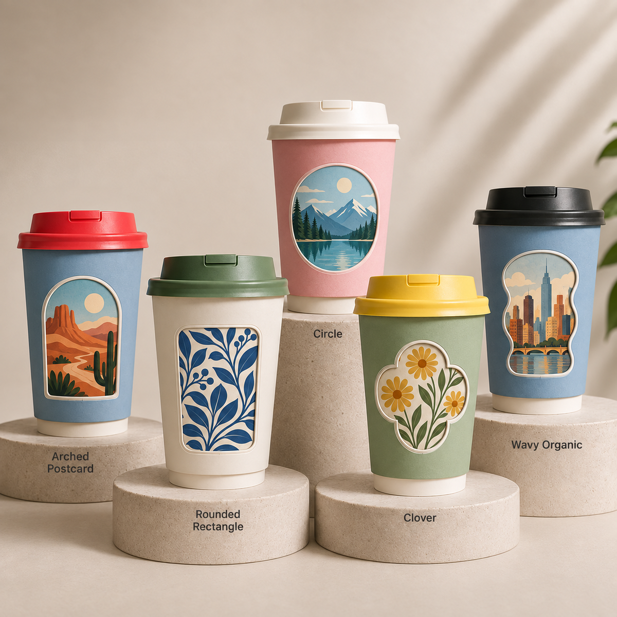 Custom Hollow Rotating Paper Cups