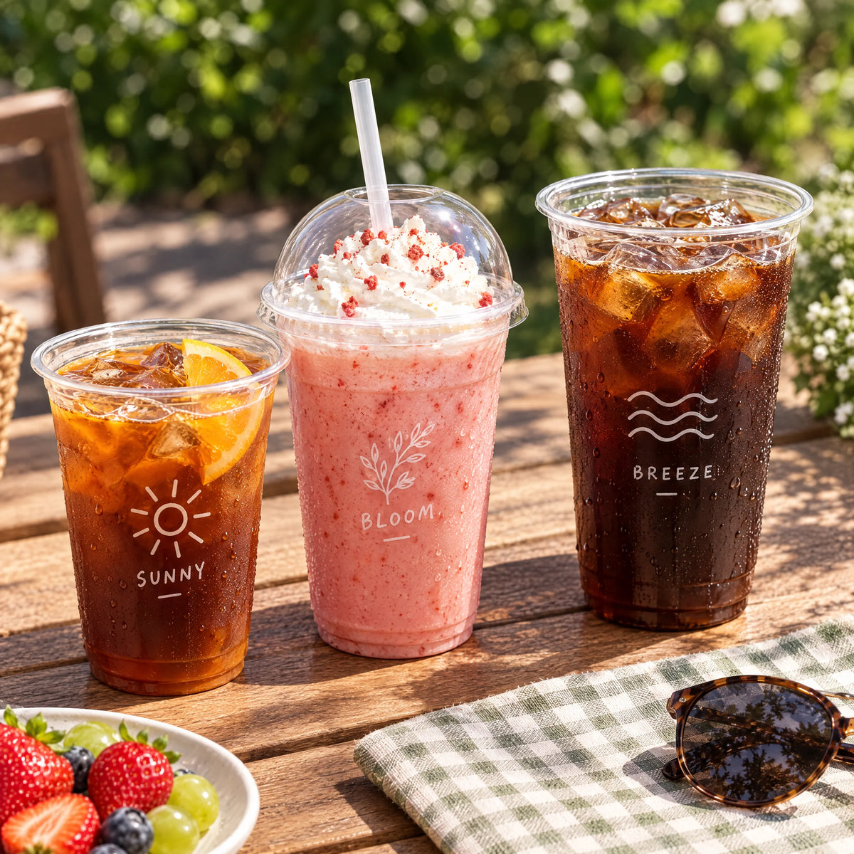 Custom Clear PET Plastic Cups