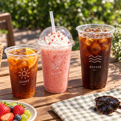 Custom Clear PET Plastic Cups