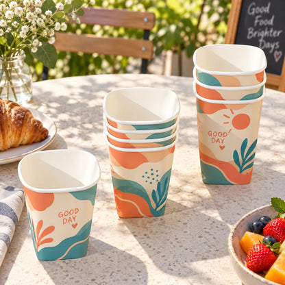 Custom Square Bottom Paper Cups