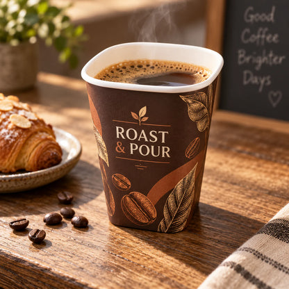Custom Square Bottom Paper Cups