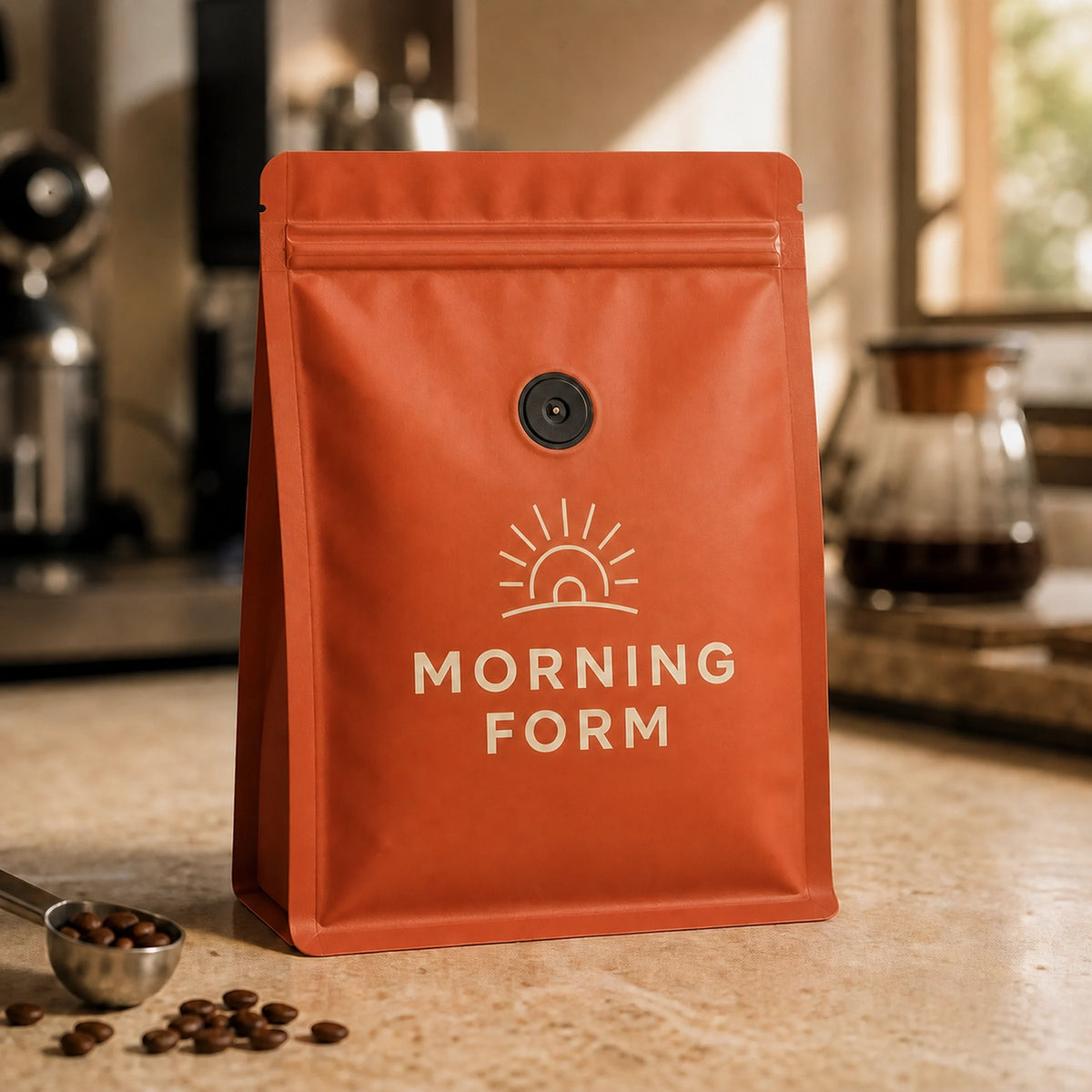Custom Resealable Matte Coffee Bags with Valve