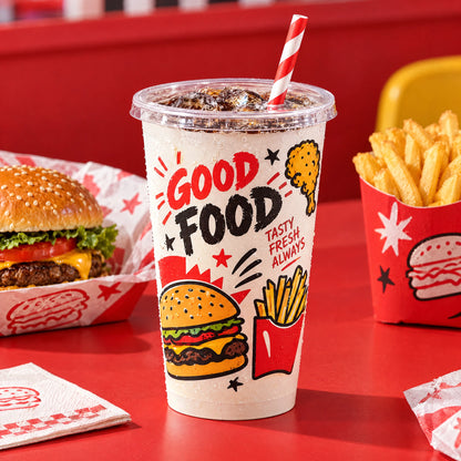 Custom Double PE Coated Cold Drink Paper Cups