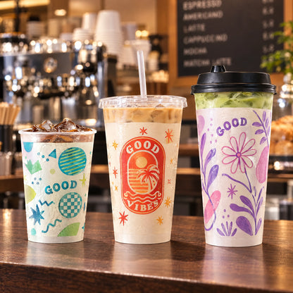 Custom Double PE Coated Cold Drink Paper Cups