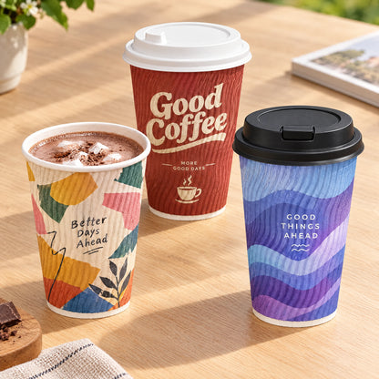 Custom Ripple Wall Coffee Cups