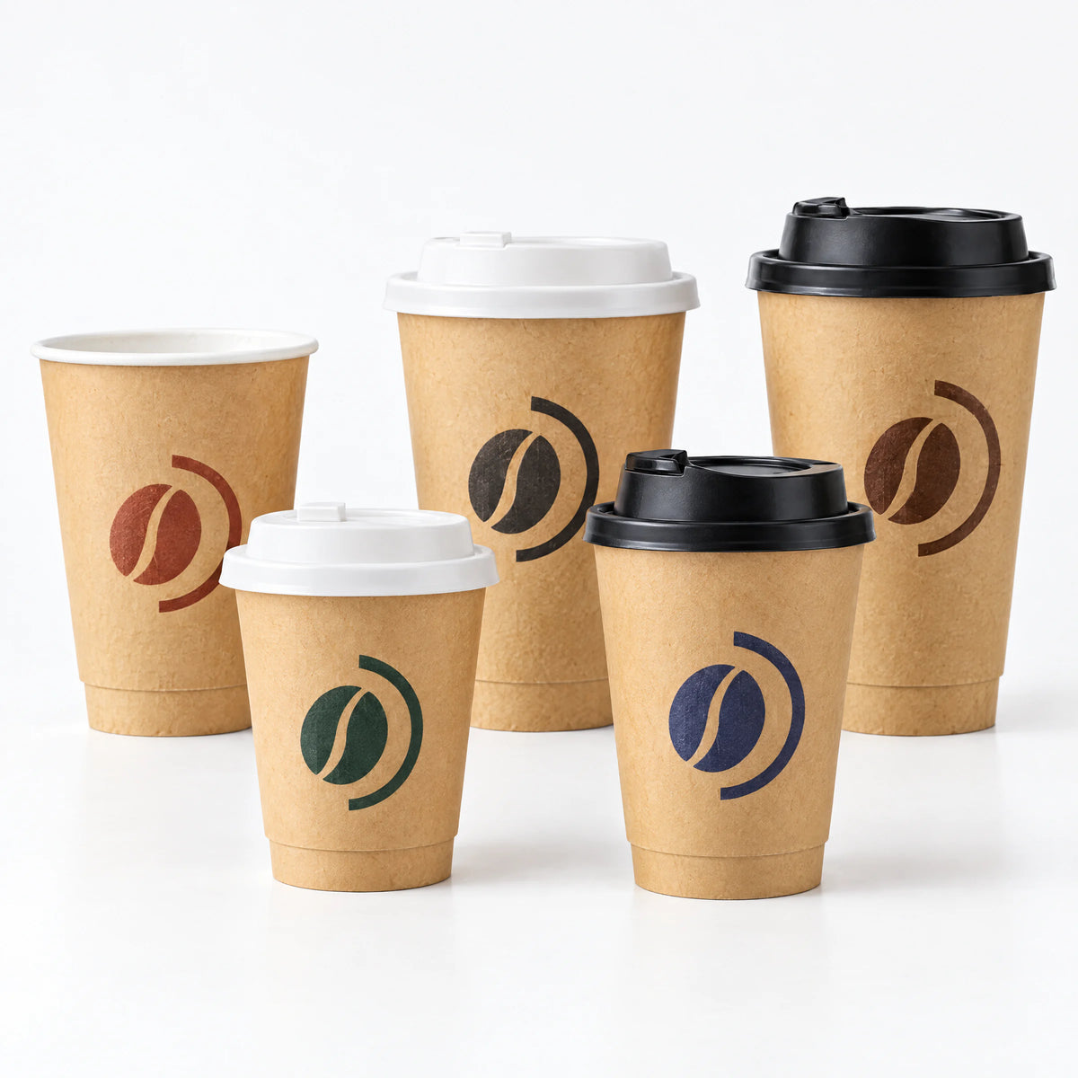 Custom Kraft Double Wall Coffee Cups